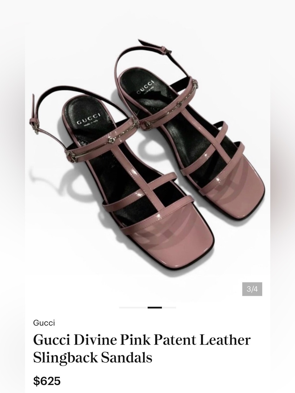 Gucci Black Patent Leather Silver Horsebit Divine Cage Flate Sandals (Size 38.5) - Picture 14 of 16
